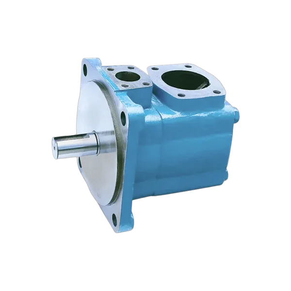 50V series vane pump, side view with shaft and port flanges