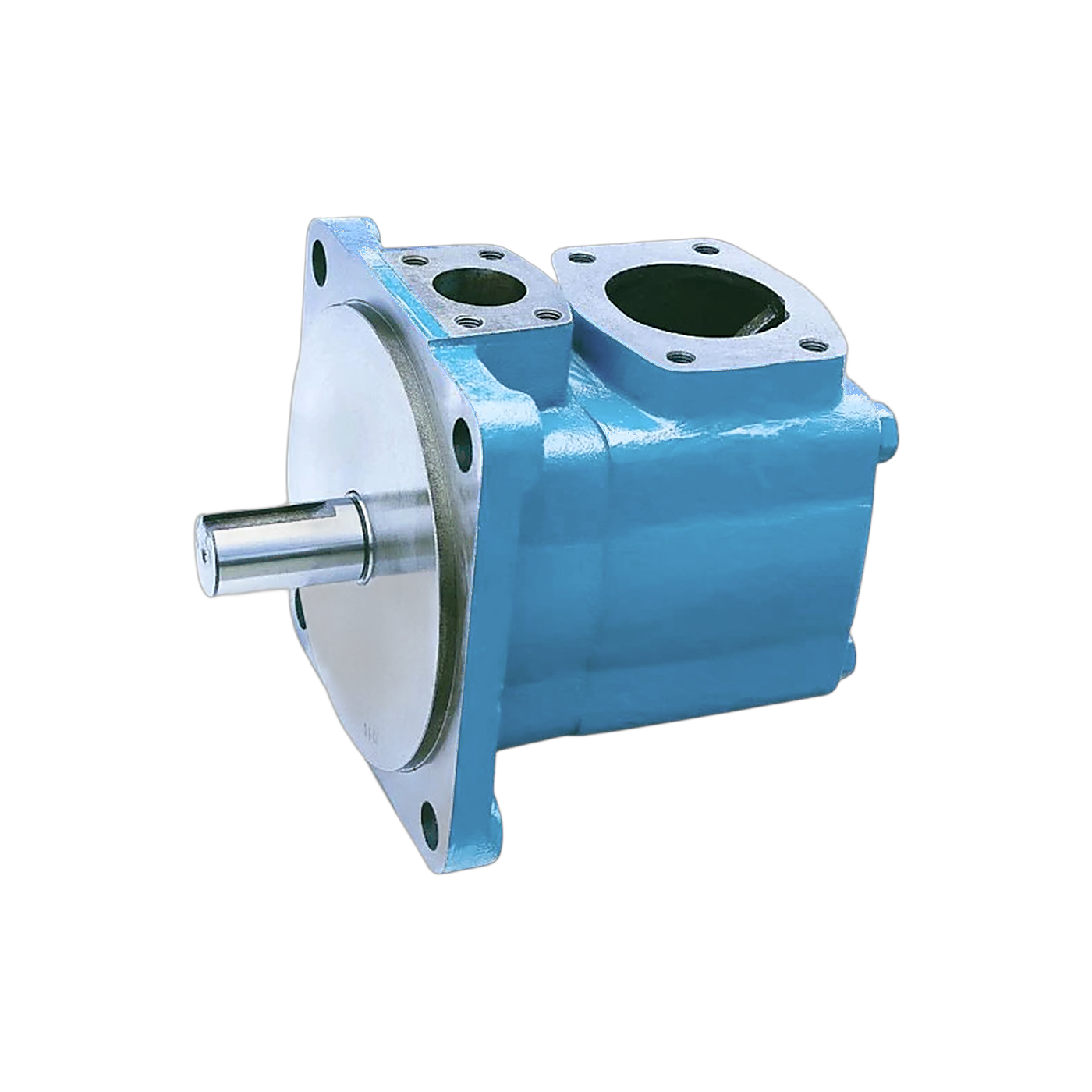 50v-vane-pump-alt-v3 50V series vane pump, side view with shaft and port flanges