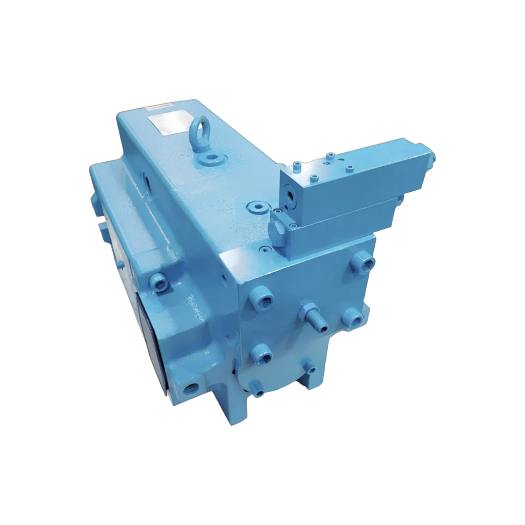 PVXS Series Piston Pump — rear three-quarter view PVXS series aftermarket piston pump, rear three-quarter view